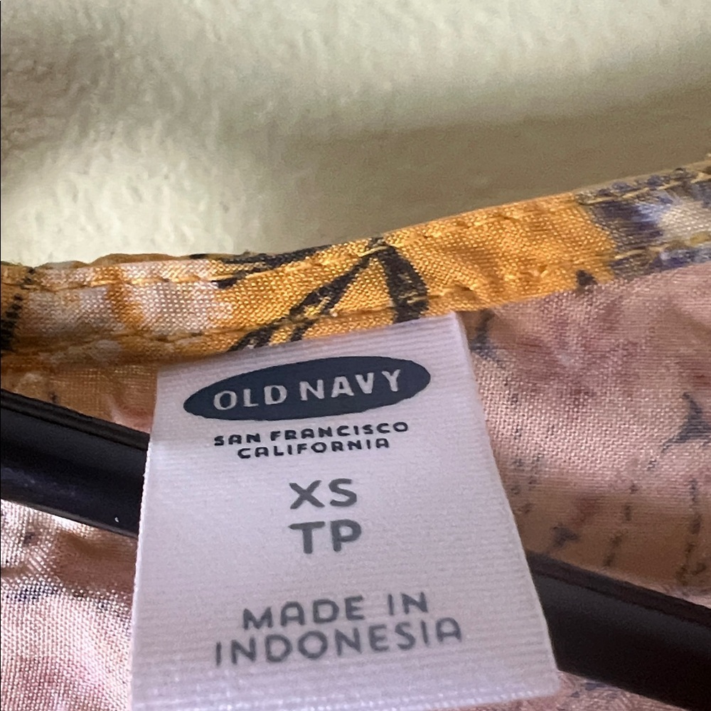 Old Navy Mustard feminine Floral sleeveless Dress - Picture 4 of 5